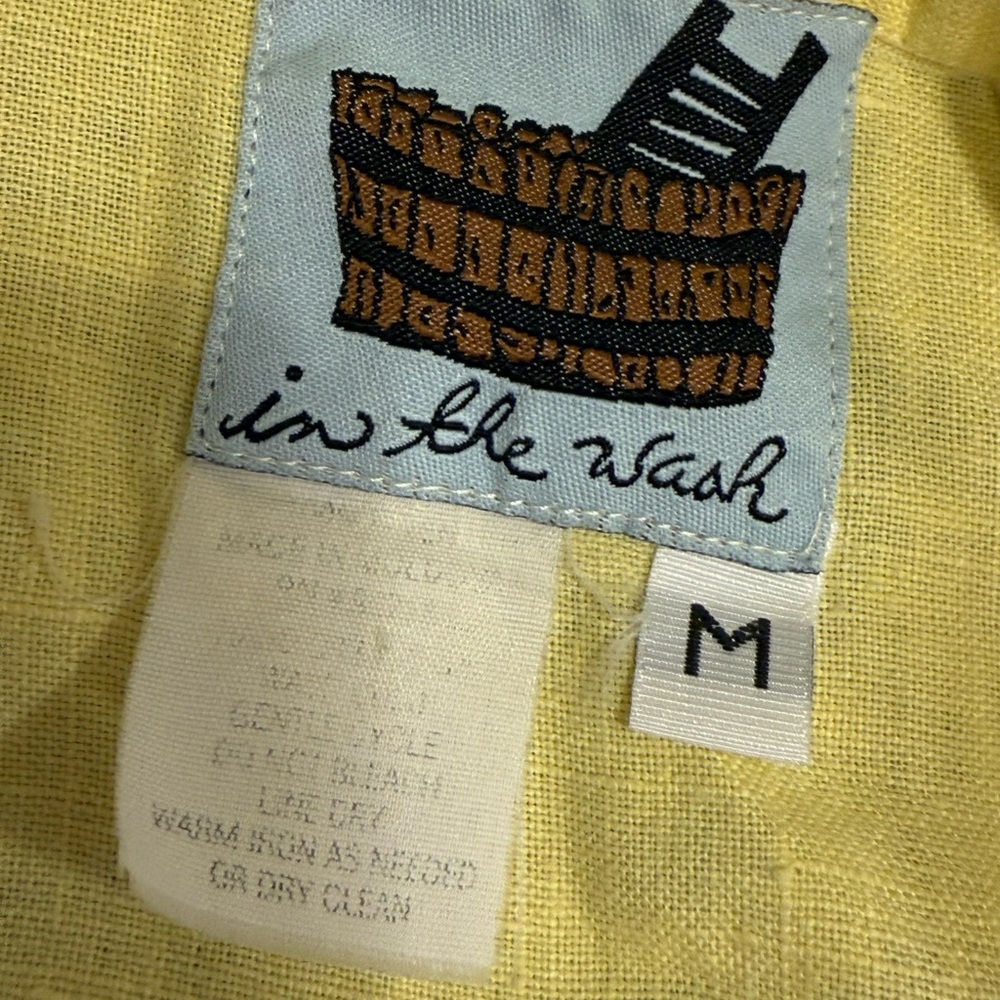 In The Wash yellow tunic top SZ M - Picture 9 of 11